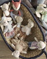 Set 6 papusi, Bloomingville, Animal friends, 10x4.5x16 cm, in/bumbac, multicolor