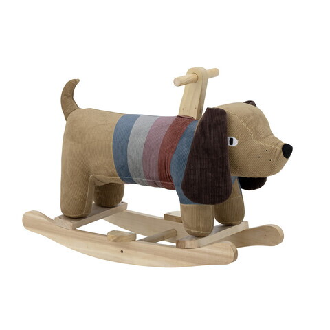 Balansoar pentru copii, Bloomingville, Charlie, 66x34x51 cm, poliester/lemn de plop, multicolor