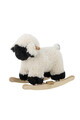 Balansoar pentru copii, Bloomingville, Dolly, 65x34x53 cm, poliester/lemn de plop, alb