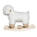 Balansoar pentru copii, Bloomingville, Laasrith, 65x34x48 cm, poliester/lemn de plop, alb