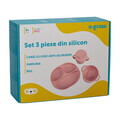 Set diversificare U-grow, 3 piese, silicon, roz