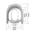 Reductor pentru toaleta cu scara U-grow, 30x38x54 cm, PVC, gri