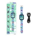 Ceas cu aparat foto si camera video pentru copii Stitch, LEXIBOOK, 25 cm, plastic, turcoaz