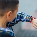 Ceas cu aparat foto si camera video pentru copii Spiderman, LEXIBOOK, 25 cm, plastic, rosu