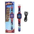 Ceas cu aparat foto si camera video pentru copii Spiderman, LEXIBOOK, 25 cm, plastic, rosu