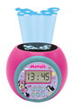 Ceas desteptator cu proiector Minnie Mouse, LEXIBOOK, 11.8x11x9.1 cm, roz