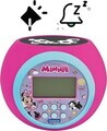 Ceas desteptator cu proiector Minnie Mouse, LEXIBOOK, 11.8x11x9.1 cm, roz