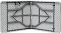 Masa pliabila pentru gradina Heinner, 180x70x74 cm, otel/plastic, alb/gri