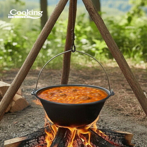 Ceaun Cooking by Heinner, 54x23 cm, 30 L, fonta, negru