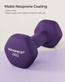 Set gantere 2 x 2 kg, Songmics, neopren, violet