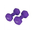Set gantere 2 x 2 kg, Songmics, neopren, violet