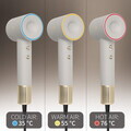 Uscator de par Fashion TV, Matte Cream-Gold, 1350-1600W, 3 viteze, 3 trepte de temperatura, crem