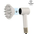 Uscator de par Fashion TV, Matte Cream-Gold, 1350-1600W, 3 viteze, 3 trepte de temperatura, crem