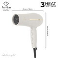 Uscator de par profesional Fashion TV, Matte Cream-Gold, 1950-2300W, 2 viteze, 3 trepte de temperatura, crem
