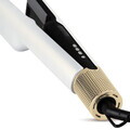Placa de par cu uscator, 2 in 1 Fashion TV, Pearl White-Gold, 1000W, 230°C, 3 viteze, 3 trepte de temperatura, invelis ceramic, alb