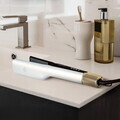 Placa de par cu uscator, 2 in 1 Fashion TV, Pearl White-Gold, 1000W, 230°C, 3 viteze, 3 trepte de temperatura, invelis ceramic, alb