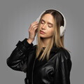 Casti wireless ANC Fashion TV, Matte Cream-Gold, 17x18.5x8 cm, crem/negru