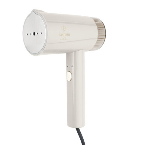 Aparat de calcat cu aburi portabil, pliabil Fashion TV, Matte Cream-Gold, 1000W, 100 ml, invelis ceramic, crem