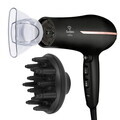 Uscator de par profesional Fashion TV, Matte Black-Rose Gold, 1950-2300W, 2 viteze, 3 trepte de temperatura, negru
