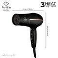 Uscator de par profesional Fashion TV, Matte Black-Rose Gold, 1950-2300W, 2 viteze, 3 trepte de temperatura, negru