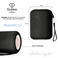 Boxa Bluetooth S Fashion TV, Matte Black-Rose Gold, 8.5x8.9x11.5 cm, negru