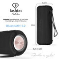 Boxa Bluetooth M Fashion TV, Matte Black-Rose Gold, 8.5x8.9x21 cm, negru