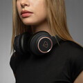 Casti wireless ANC Fashion TV, Matte Black-Rose Gold, 17x18.5x8 cm, negru