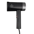 Aparat de calcat cu aburi portabil, pliabil Fashion TV, Matte Black-Rose Gold, 1000W, 100 ml, invelis ceramic, negru
