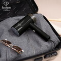 Aparat de calcat cu aburi portabil, pliabil Fashion TV, Matte Black-Rose Gold, 1000W, 100 ml, invelis ceramic, negru