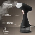 Aparat de calcat cu aburi Fashion TV, Matte Black-Rose Gold, 1500W, 220 ml, invelis ceramic, negru