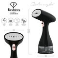 Aparat de calcat cu aburi Fashion TV, Matte Black-Rose Gold, 1500W, 220 ml, invelis ceramic, negru