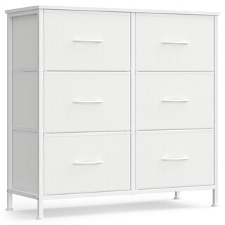 Alb, Comoda cu 6 sertare