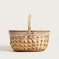 Cos de picnic Elvora, Homla, 39x26x34 cm, rachita, natur/bej