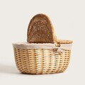 Cos de picnic Elvora, Homla, 39x26x34 cm, rachita, natur/bej