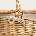 Cos de picnic Elvora, Homla, 39x26x34 cm, rachita, natur/bej