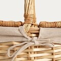 Cos de picnic Elvora, Homla, 48x36x38 cm, rachita, natur/bej