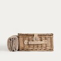 Cos de picnic 2 persoane Elvora, Homla, 38x25.5x18 cm, rachita, multicolor