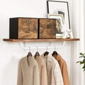 Set 6 cutii de depozitare pliabile, Songmics, 30x30x30 cm, material Oxford/carton, maro rustic