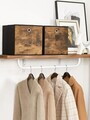 Set 6 cutii de depozitare pliabile, Songmics, 30x30x30 cm, material Oxford/carton, maro rustic