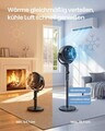 Ventilator cu picior Songmics, ultra silentios 20 dB, 15 viteze, telecomanda, reglabil pe inaltime, negru