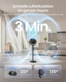 Ventilator cu picior Songmics, ultra silentios 20 dB, 15 viteze, telecomanda, reglabil pe inaltime, negru