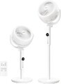 Ventilator cu picior Songmics, 20 dB, 15 viteze, telecomanda, reglabil, oscilatie 360°, alb