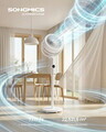 Ventilator cu picior Songmics, 20 dB, 15 viteze, telecomanda, reglabil, oscilatie 360°, alb