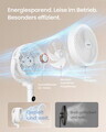 Ventilator cu picior Songmics, 20 dB, 15 viteze, telecomanda, reglabil, oscilatie 360°, alb