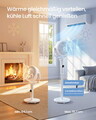 Ventilator cu picior Songmics, 20 dB, 15 viteze, telecomanda, reglabil, oscilatie 360°, alb