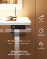 Birou electric reglabil pe inaltime, Vasagle, 140x60x72-120 cm, PAL/otel, alb