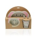 Set de masa pentru copii, 5 piese, Versa, Elephant, fibra de bambus, multicolor