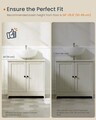 Dulap pentru baie / masca de lavoar Songmics, montaj fara unelte, 60x60x61.5 cm, PAL, alb rustic