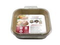 Protectie patrata pentru Air Fryer, Beper, hartie pergament, maro