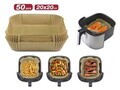 Protectie patrata pentru Air Fryer, Beper, hartie pergament, maro